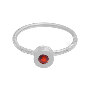 Round Garnet Gemstone 925 <b>Sterling</b> <b>Silver</b> Gemstone <b>Ring</b> Jewelry Fashionable <b>Ring</b> <b>for</b> Wedding, Gift <b>for</b> Women. Manufacture by CDP - Product Image 2