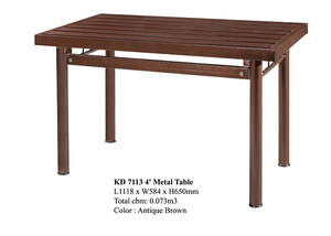 Ensemble de canapés de salon 3 places modulables KD-7111 Domica en métal moderne et table brun antique Malaisie - Product Image 6