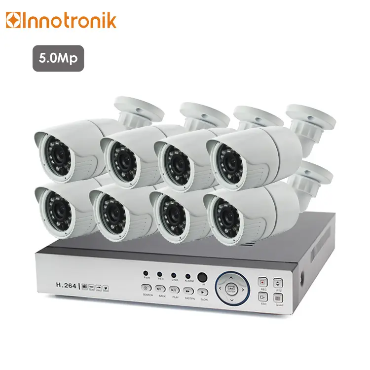 Innotronik 8CH 5.0MP 4K Coaxial 4 in 1 CCTV Camera 5 in 1 DVR HD Camera System For Security