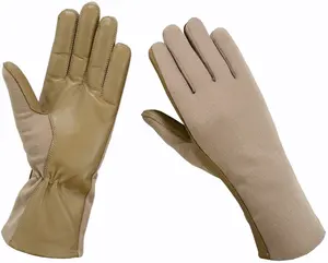 Guantes de cuero estilo militar Nomex y MultiCam Pilot Flight