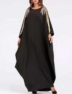 Robes Abaya Musulmanes Casual en Laine sur Mesure Automne Printemps Dubaï Kimono Kaftan Jalbab Technologie de Pointe Ajm - Product Image 4