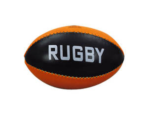 Ballon de rugby de qualité supérieure avec design de logo personnalisé fait à la main et cousu poignée longue durée Super vessie utilisation professionnelle - Product Image 2