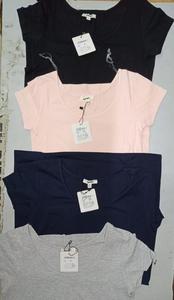 Tunique à manches mi-longues et col ras du cou pour femme, chemisier décontracté de couleur unie, étiquettes de marque, vente en gros, été, - Product Image 5