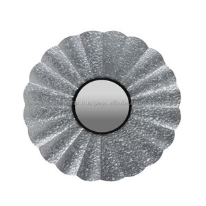 Miroir mural chromé rond en métal, miroir décoratif - Product Image 4