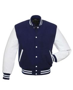 Vente en gros en vrac de nouveaux hommes Letterman college 100% laine avec manches en cuir Varsity Jackets - Product Image 5