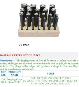 Juego Esencial GREEN STARS de 22 Piezas, Cortadores de Joyería GS 590A, Herramientas y Equipos de Joyería de Primera Calidad - Product Image 2