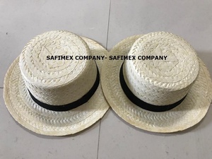 หมวกฟางนักพายเรือทำจากวัสดุธรรมชาติหมวกนักเรียนใบปาล์ม - Product Image 3