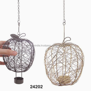 Apple Shaped Metal Tealight <b>Holder</b> - Product Image 1