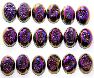 หินอัญมณีธรรมชาติเจียระไนทรงรีเคลือบดรูซี่สง่างามและไม่เหมือนใคร - Product Image 1