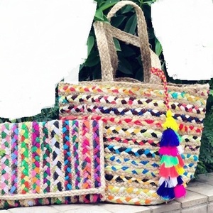 Sac à bandoulière élégant en jute écologique pour femmes - Product Image 1