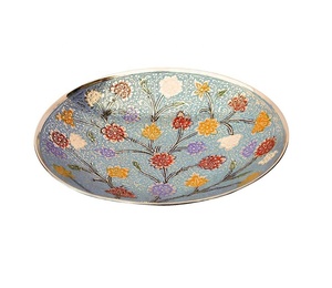 Cuenco decorativo de latón plateado hecho a mano, con diseños en relieve, fabricante al por mayor, regalo de Metal y artesanías - Product Image 3
