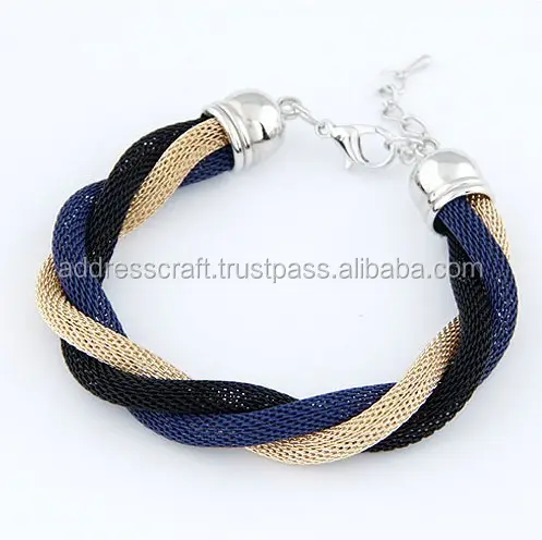 La migliore vendita Cord Multi Color bracciale collana bracciale croce ciondolo gioielli in acciaio inossidabile orecchini donna