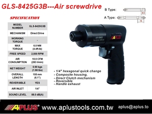 GLS-8425G3B Aplus ตัวขับสกรูลมชนิดโดยตรงความเร็วรอบ2500รอบต่อนาทีแรงบิด6NM - Product Image 2