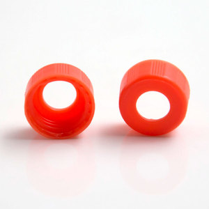 Çin tedarikçisi 9mm kromatografi otomatik örnekleyici flakon 9-425 pürüzsüz vidalı polipropilen kapaklar PFTE <span class=keywords><strong>septa</strong></span> ile 6mm merkezi delik - Product Image 2
