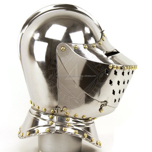 หมวกนักรบยุคกลางแบบ Close Armet เบอร์ 16 รุ่น TC130 สีเงิน แต้มทอง มีสินค้าในสต็อก - Product Image 4