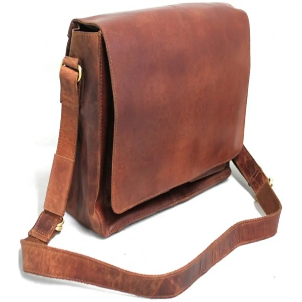 Volnerf Koe Huid Aktetas Voor Mannen Lederen Messenger Bag Vintage Volnerf Koe Huid Schouder Lederen Messenger Bag