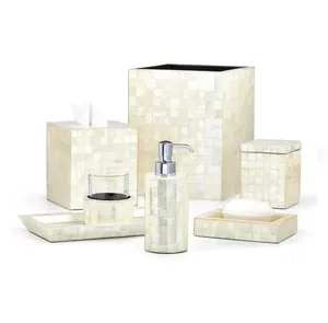 Juego de Accesorios de Baño de 7 Piezas de Nácar Brillante, Popular - Product Image 1