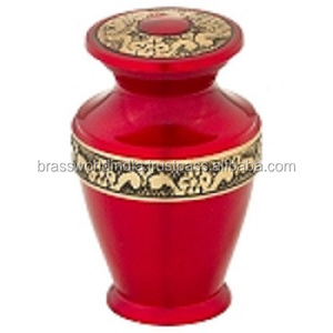 Carmina de latón, recuerdo de urna, suministros funerarios, Brassworld, India - Product Image 1