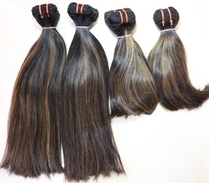 Top vente balayage cheveux faits saillants couleur bonestraight trame cheveux vietnamien cheveux bruts pour les femmes noires - Product Image 4