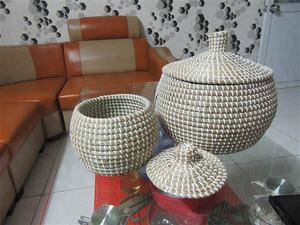 ตะกร้าเก็บหญ้าทะเลทรงกลมพร้อมเทคนิคการฉีดฝาปิดสำหรับการจัดระเบียบและการจัดเก็บในบ้าน - Product Image 6