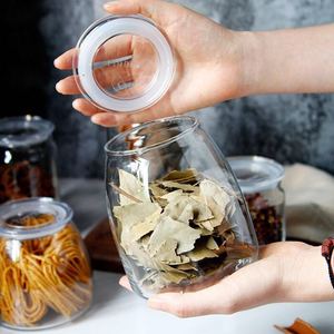 Bocal en verre avec couvercle en bambou, assurance commercial, pot en verre avec clip pour le stockage des aliments, flacon de 700ml - Product Image 2