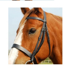 เชือกบังเหียนหนังม้าสายบังเหียนแบบคล้องคอสายรัดสำหรับขี่ม้าวัสดุโรงงานผลิตตามฤดูกาล - Product Image 4