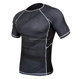 Custom Men Rash Guards, Long Sleeves MMA Rash Guards <b>Top</b> Custom Basketball Jersey Custom Ice Hockey Jersey - Product Image 4