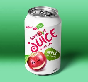 Boisson rafraîchissante à base de purée de pomme 100% fraîchement pressée en conserve de 330 ml, saine, fabriquée par Rita - Product Image 3
