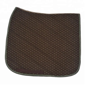 Shemax personnalisé Satin tissu anglais Dressage tapis de selle coton Logo Style couleur Cob doublure matériel origine mousse fantaisie tapis de selle - Product Image 1