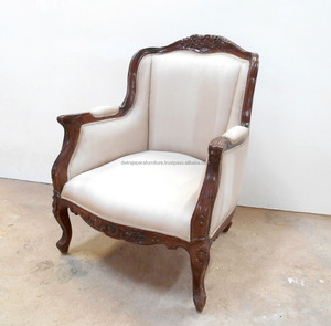 เก้าอี้ไม้มะฮอกกานีโบราณ ลายทอง สำหรับห้องนั่งเล่น - Product Image 6