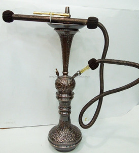 Cachimbas Farida de Latón Oxidado con Laca, Tipo Curvado Martillado a Mano, Estilo Egipcio Antiguo, Hechas a Medida, Origen Egipcio - Product Image 1