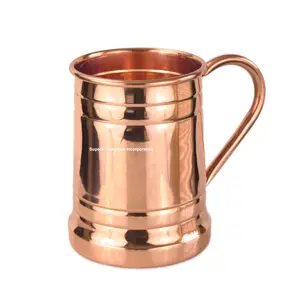 Stolid Vodka Copper Mug Handcrafted and Polished Hammered Finished Elegant Look Best for Tableware And Dine-ware