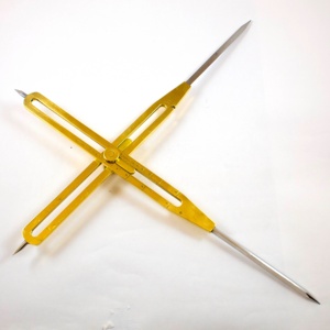 Estuche de cuero divisor geométrico de 12 "náutico de navegación precisa proporcional pulida de latón - Product Image 5