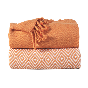 Couvertures de luxe 100% coton Designer Simple motif tissé imprimé jeter pour la décoration intérieure utilisation de lit offre de vente en vrac attrayante - Product Image 3