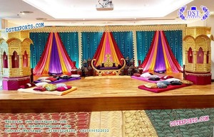 Conjunto de escenario de boda canadiense Trending English Reception Stage Decoration Últimas etapas de matrimonio para la venta Decoraciones fabricadas - Product Image 3