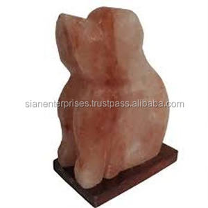 Lampe à sel de forme ronde de l'Himalaya naturelle rose clair écologique fabriquée à la main avec design Feng Shui-Sian Enterprises - Product Image 6