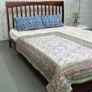 Latest Stylish Indian Manufacturer's Kashmir Hand Block Printed Eco-Friendly 100% Cotton Soft Baby Quilt Bedding for Toddlers - Product Image 3