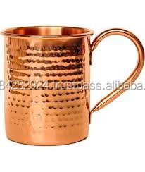 Jarra de cerveza de cerámica estilo cobre martillado - Product Image 4