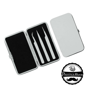 Pinzas de extensión de pestañas personalizadas de etiqueta privada Sujeción fuerte Volumen recto Delgado Extensión de pestañas de 90 grados - Product Image 5