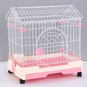 Tiroir en PP pour chien, structure métallique en aluminium, pratique à nettoyer, Durable, Cage pour animaux de compagnie, avec roulettes, - Product Image 6