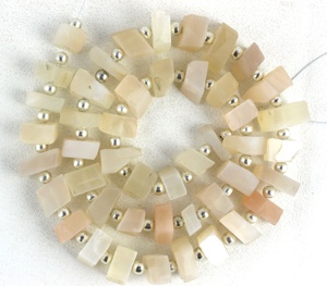 Natural Rough 23 Piece Pink Moonstone Top Quality Gemstone Untreated Jewelry Making <b>Center</b> <b>Drill</b> Beads - Product Image 2