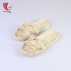 Pantoufles de jacinthe d'eau pour hommes, pantoufles d'été de paille, pantoufles vintage, sandales - Product Image 2