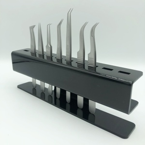 Pinzas profesionales de Extensión de pestañas de acero inoxidable con acabado opaco de alta calidad, Punta puntiaguda, aislamiento sostenible de etiqueta privada - Product Image 4