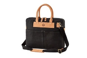 Waxed Canvas and Leather <b>Laptop</b> <b>Bag</b> - Product Image 2