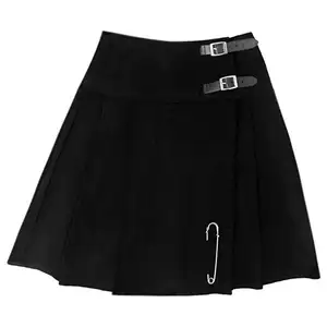 Простые черные тартан 20 'Женская юбка-Килт