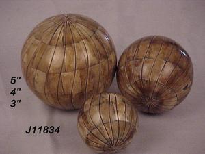 Available in All Sizes and Colours Mother of Pearl Mosaic Decorative Balls Novelty Gift on Yellow & <b>Red</b> Background - Product Image 4