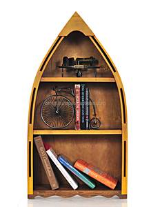 Canoe Book Shelf Small: Petite bibliothèque nautique en bois pour la maison et le bureau - Product Image 3