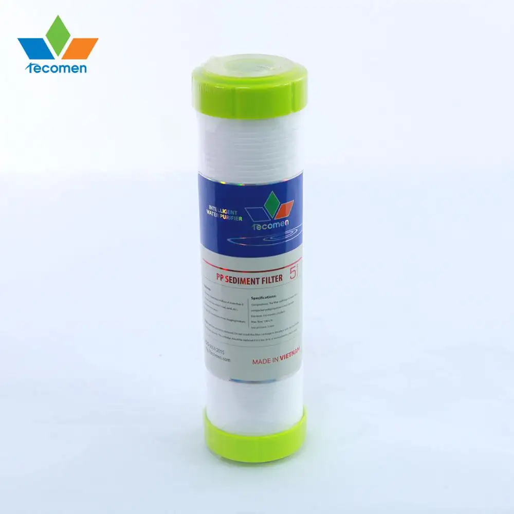 Filtro acqua PP 10 "5 MICRON verde 100% polipropilene prodotto IN VIETNAM