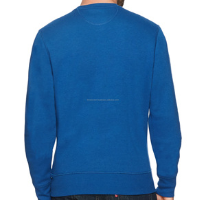 Sudadera de cuello redondo acolchado para hombre, suéter de invierno con patrón sólido, prendas de vestir, cuello redondo, Material de poliéster/algodón - Product Image 2
