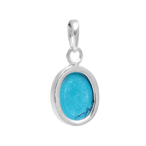 พลอยสีเทอร์ควอยซ์ทรงรี925จี้เสน่ห์สีเงินสเตอร์ลิงจี้แฟชั่นสำหรับเป็นของขวัญแต่งงานหรือปาร์ตี้สำหรับผู้หญิง - Product Image 2